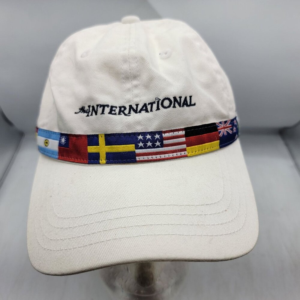 Castle Pines International Flags White Baseball Hat Cap Outdoors Casual